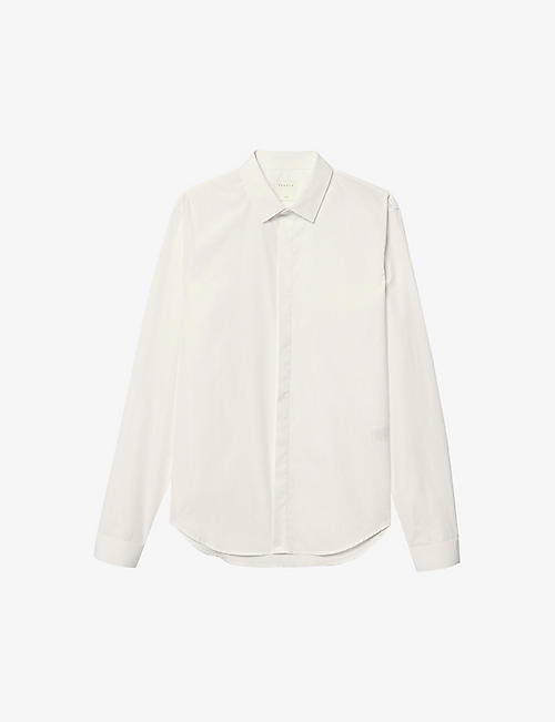 SANDRO: Slim-fit cotton shirt