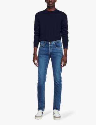 SANDRO: Slim-fit tapered stretch-denim jeans