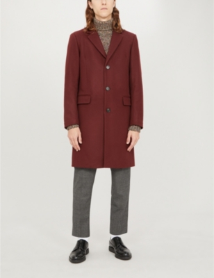 SANDRO APOLLO SINGLE-BREASTED WOOL-BLEND COAT