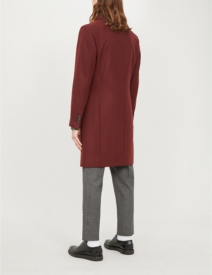 SANDRO APOLLO SINGLE-BREASTED WOOL-BLEND COAT