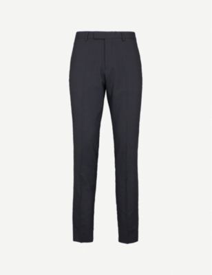 SANDRO: Slim-fit tapered stretch-wool trousers