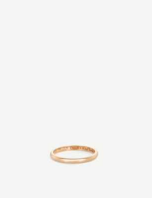 Shop De Beers Womens Pink/gold Classic Pink-gold And Diamond Wedding Band