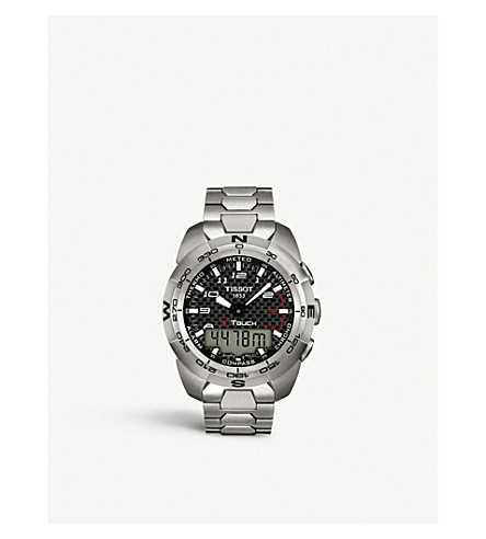 Tissot T013.420.44.202.00 T-touch titanium chronograph watch