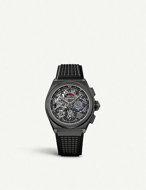 ZENITH: 21 49.9000.9004/78.R782 Zenith Defy El Primero 21 black ceramic automatic watch