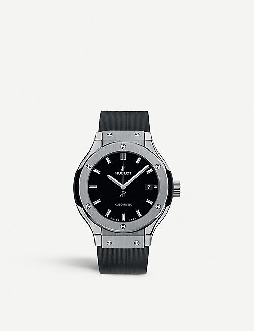 HUBLOT: Classic fusion 582.nx.1170.rx titanium watch