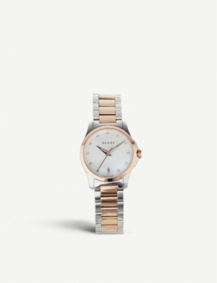 gucci mother of pearl watch