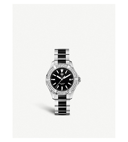 Tag Heuer WAY131E.BA0913 Aquaracer stainless steel diamond and ceramic watch