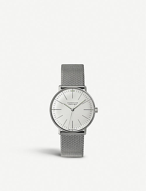 JUNGHANS: 047/4250.44 Max Bill stainless steel watch