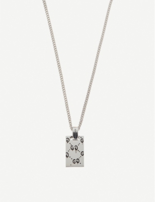 GUCCI GucciGhost sterling silver skull necklace