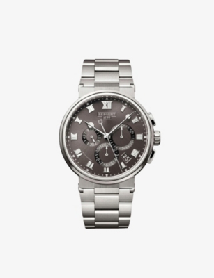 Shop Breguet Mens Grey 5527ti/g2/tw0 Marine Titanium Mechanical Watch