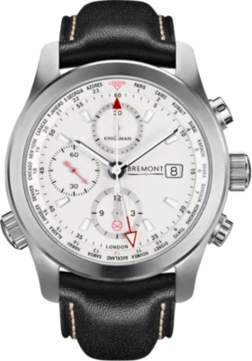 BREMONT   BKM SS Kingsman Special Edition stainless steel and leather watch