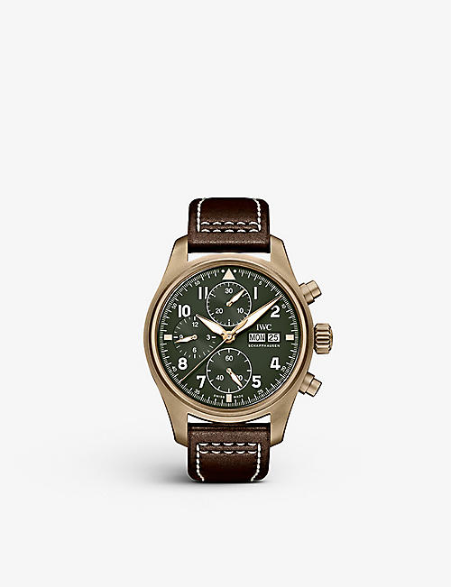 IWC SCHAFFHAUSEN: IW387902 Pilot’s Watch Chronograph Spitfire bronze and leather watch