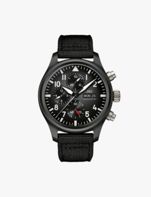 Iwc Schaffhausen Mens Black Iw389101 Pilot Top Gun Ceramic Watch