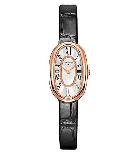 Longines L2.305.9.81.0 Symphonette 18ct pink gold and diamond watch