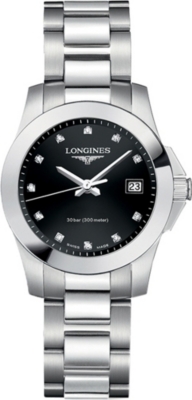 LONGINES - L33764576 Conquest classic diamond and stainless steel