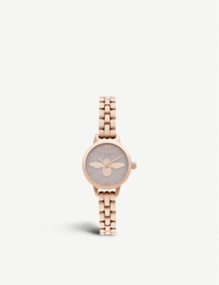 Olivia Burton Mini Dial Rose Gold-plated Stainless Steel Watch