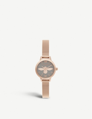 OLIVIA BURTON Mini Dial rose gold plated stainless steel watch