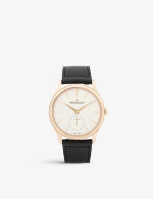 JAEGER-LECOULTRE：Q1212510 Master Ultra Thin 粉金皮革腕表