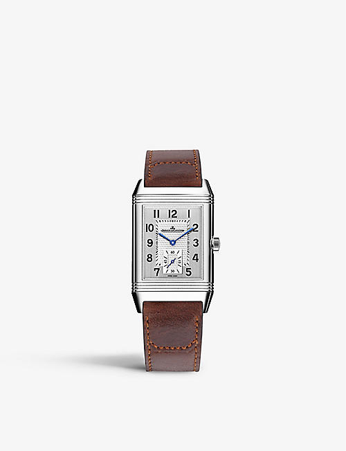 JAEGER-LECOULTRE: Q3858520 Reverso Classic stainless-steel and leather manual watch