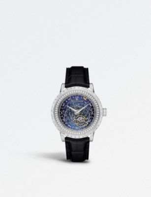 JAEGER-LECOULTRE - Q5073401 Master Grande Tradition Tourbillon Céleste 18K  white gold alligator strap watch | Selfridges.com
