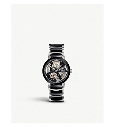 Rado R30178152 Centrix stainless steel and ceramic open heart watch