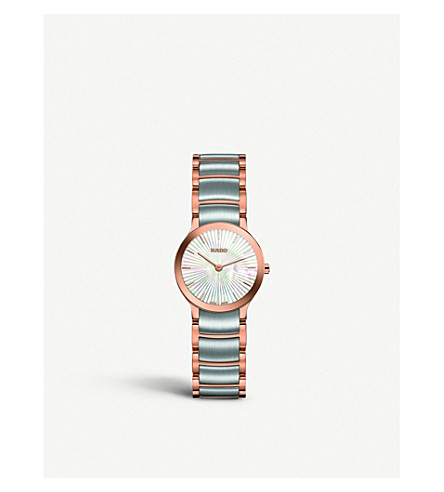 Rado R30186923 CENTRIX ROSE-GOLD AND STAINLESS STEEL WATCH