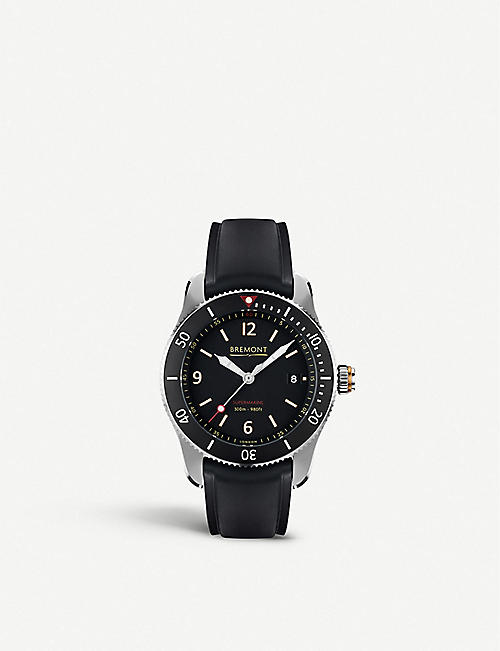 BREMONT: S300BK Supermarine automatic stainless steel watch