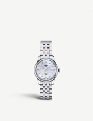 TISSOT T006.207.11.116.00 Le Locle diamond mother of pearl and stainless steel watch