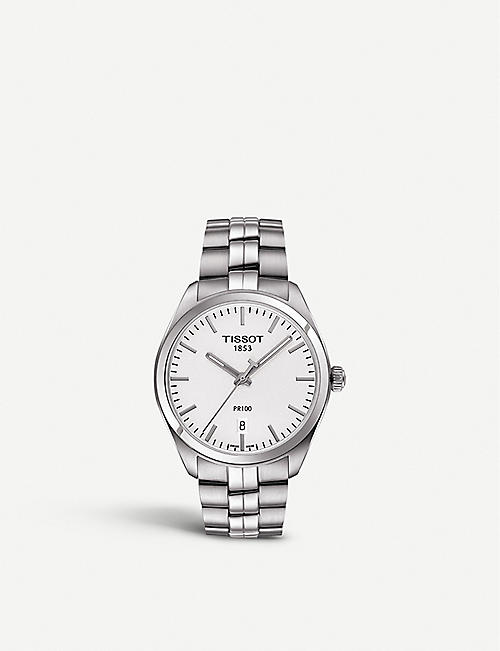 TISSOT: T101.410.11.031.00 PR 100 stainless steel watch