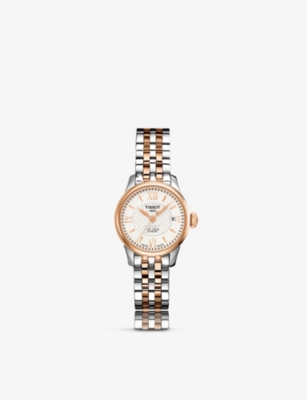 TISSOT: T41.2.183.33 Le Locle rose gold-plated and stainless steel watch