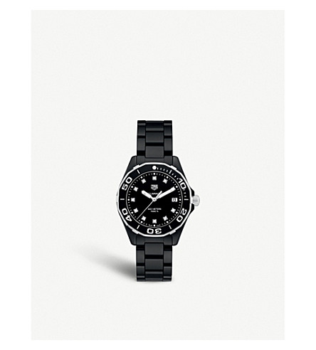 Tag Heuer WAY1397.BH0743 Aquaracer ceramic and diamond watch