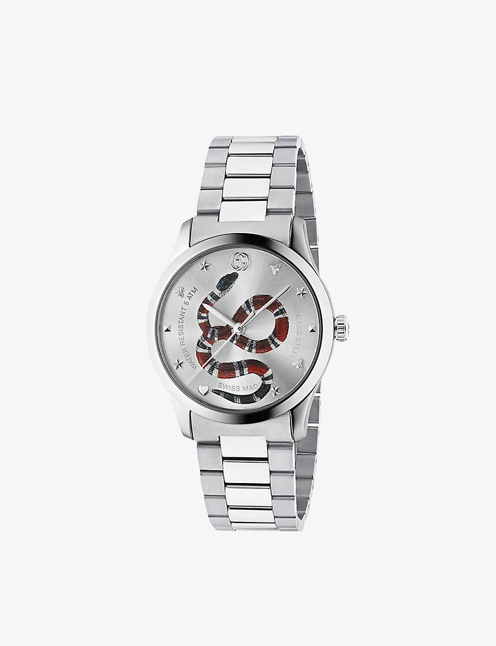 Gucci Ya1264076 G-timeless Stainless Steel Bracelet Watch