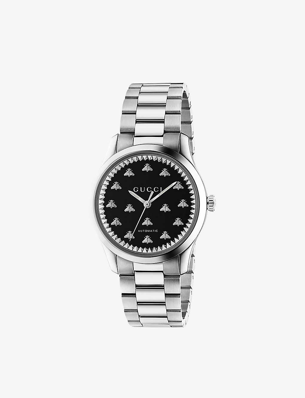 Gucci Ya1264130 G-timeless Automatic Stainless Steel Watch In Silver