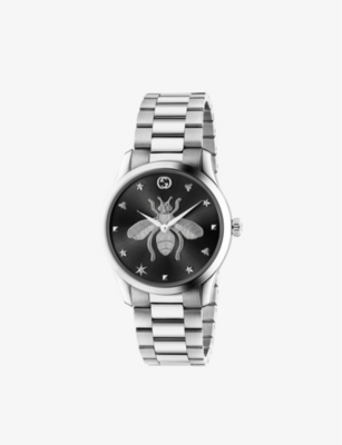 GUCCI: YA1264136 G-Timeless steel quartz watch