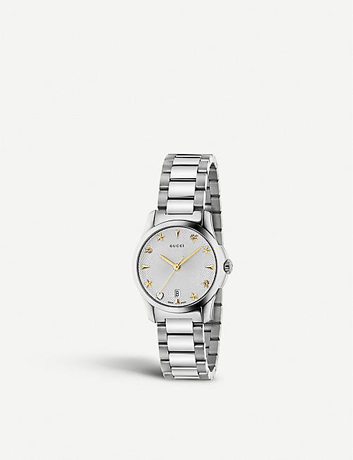 GUCCI: YA126572 G-Timeless stainless steel watch