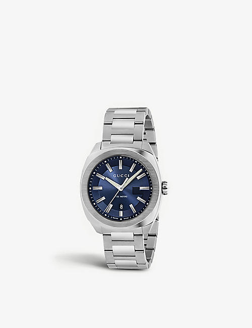 GUCCI: YA142303 Cushion stainless-steel quartz watch