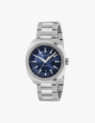 Gucci Ya142303 Cushion Stainless Steel Watch In Silver