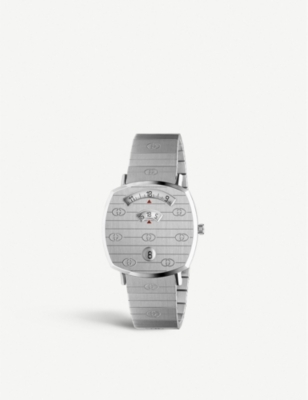 GUCCI - YA157401 Grip stainless steel watch | Selfridges.com