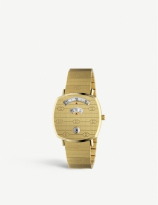 Gucci grip best sale watch gold