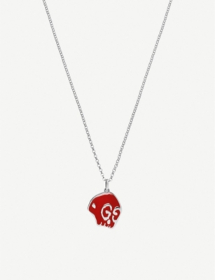 gucci ghost skull necklace
