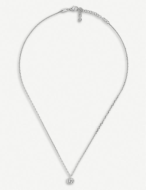 GUCCI: GG Running 18ct white-gold and white diamond necklace