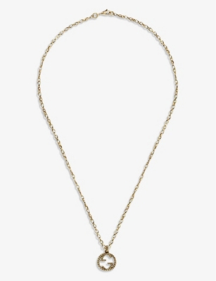Berettigelse sporadisk solopgang GUCCI - Interlocking G 18ct yellow-gold pendant necklace | Selfridges.com