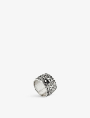 Gucci Sterling Silver Gatto Ring