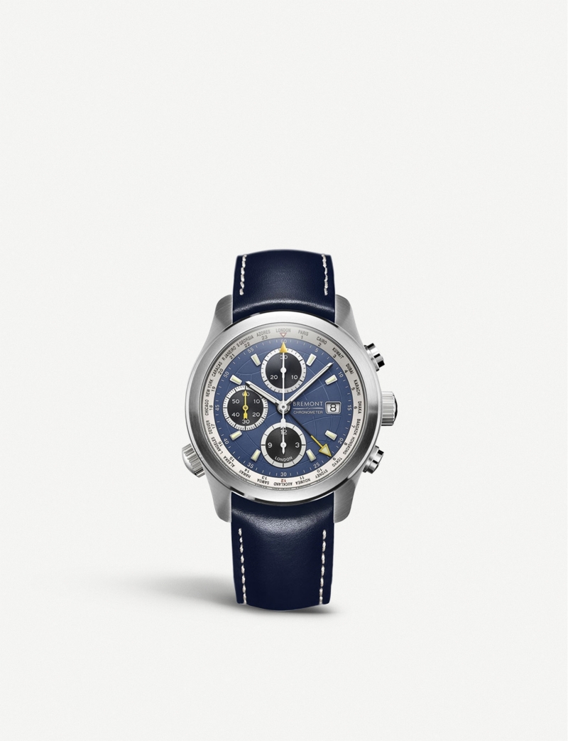 BREMONT   ALT1 WTBL  World Timer stainless steel watch