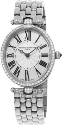 FREDERIQUE CONSTANT   FC200MPW2VD6B Classics Art Deco stainless steel and diamond watch