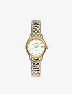 LONGINES: L4.274.3.27.7 yellow gold and diamond watch
