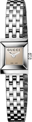 GUCCI   YA128501 G Frame Collection stainless steel watch