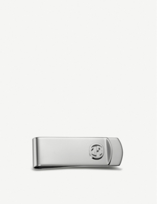 GUCCI   Interlocking G sterling silver tie clip