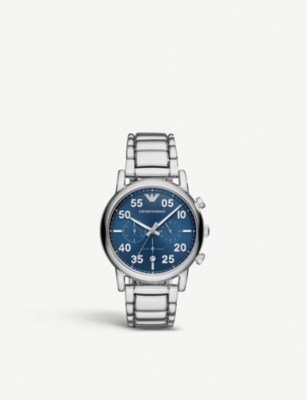 Luigi stainless steel chronograph watch 