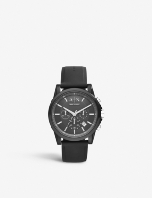 armani exchange ax1326 outerbanks leather watch